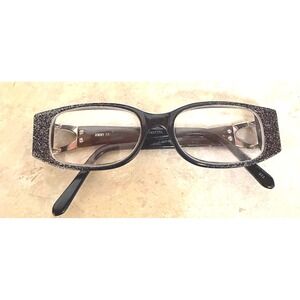 Jimmy Crystal New York Antoinette Black Swarovski Crystal Reading Glasses 913